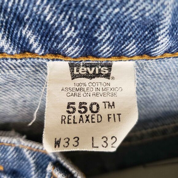 Vintage Levis 550 Relaxed Fit Jeans Mens 33x32 Blue Denim Pants 90s 1998 - Picture 4 of 8